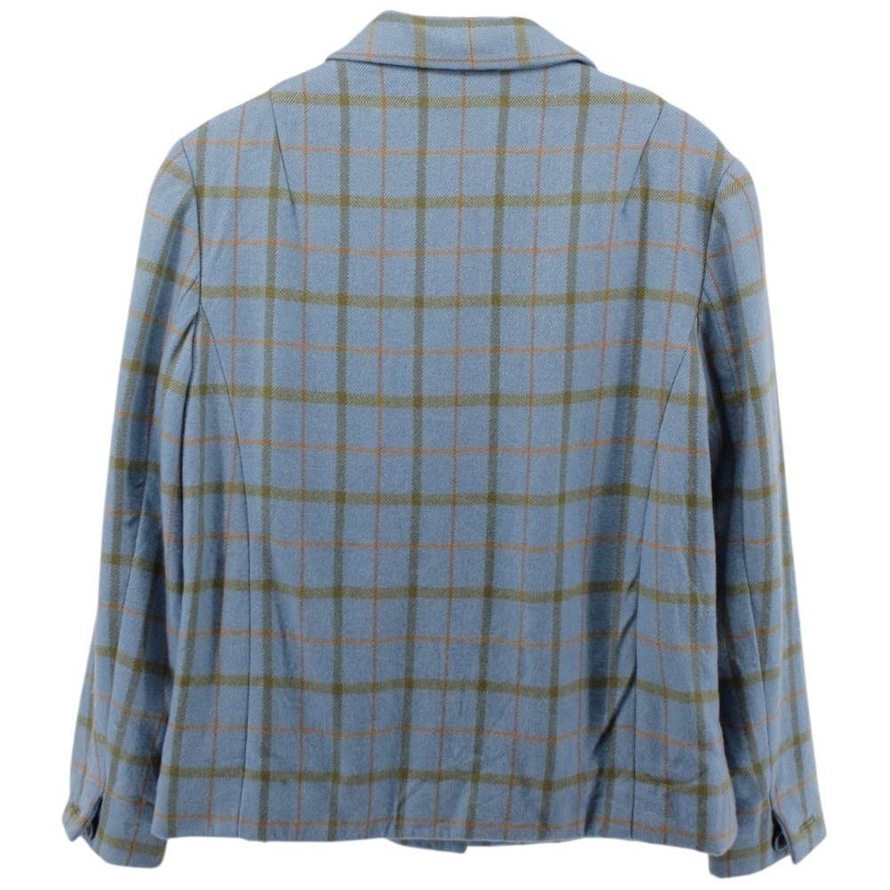 Vintage Vogue Paris Original Retro Plaid Women's Relaxed‎ Suit Jacket Career M/L - Picture 6 of 13